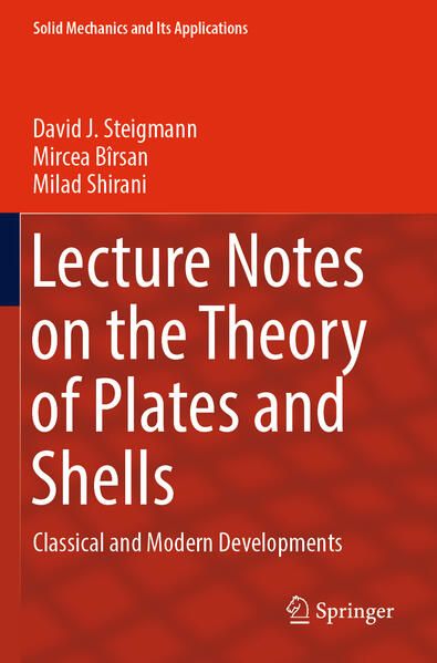 Produktbild: Lecture Notes on the Theory of Plates and Shells