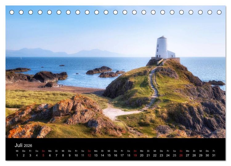 Produktbild: Wales (Tischkalender 2026 DIN A5 quer), CALVENDO Monatskalender