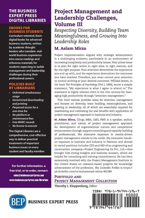 Produktbild: Mirza, M: Project Management and Leadership Challenges, Volu