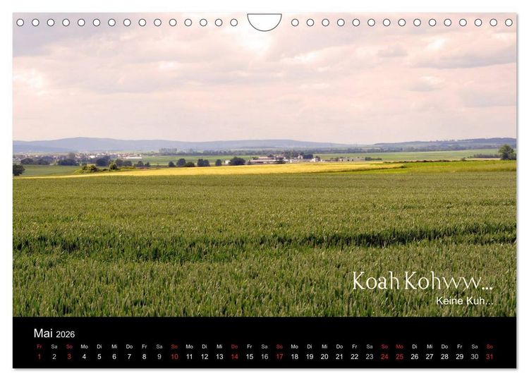 Produktbild: Die Wetterau mit Mundart-Statements (Wandkalender 2026 DIN A4 quer), CALVENDO Monatskalender