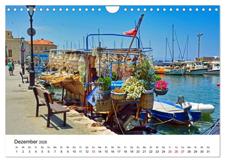 Produktbild: Farbenfrohe Boote in kristallklarem Wasser (Wandkalender 2026 DIN A4 quer), CALVENDO Monatskalender
