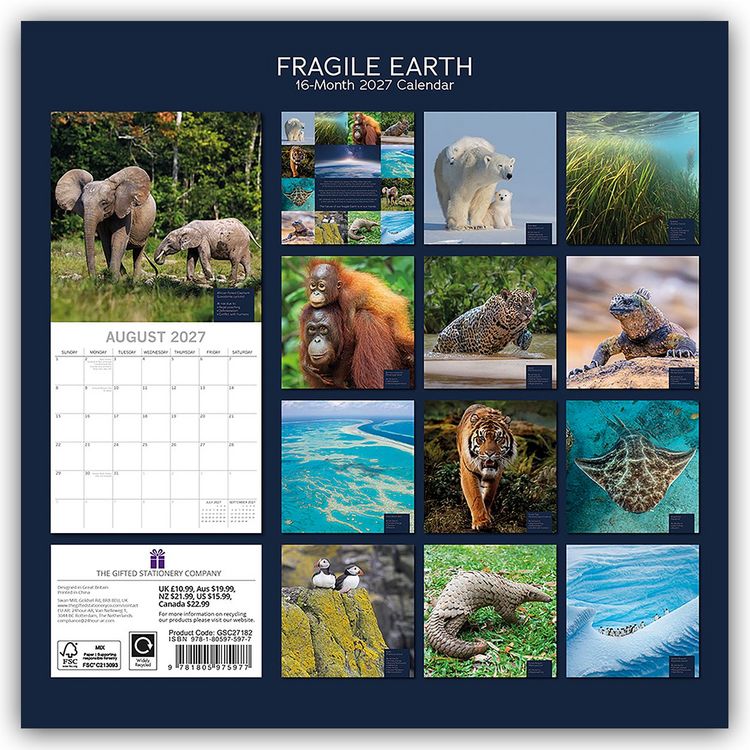 Produktbild: Fragile Earth &ndash; Die zerbrechliche Erde 2027 &ndash; 16-Monatskalender