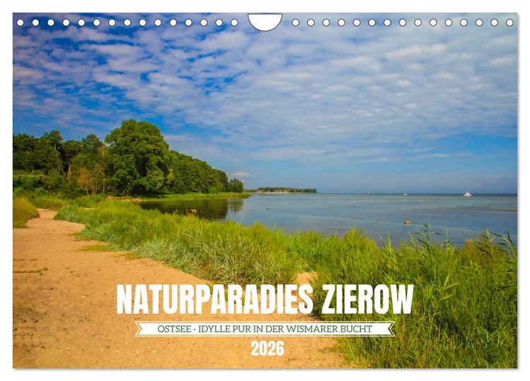 Produktbild: Naturparadies Zierow - Ostsee Idylle pur in der Wismarer Bucht (Wandkalender 2026 DIN A4 quer), CALVENDO Monatskalender