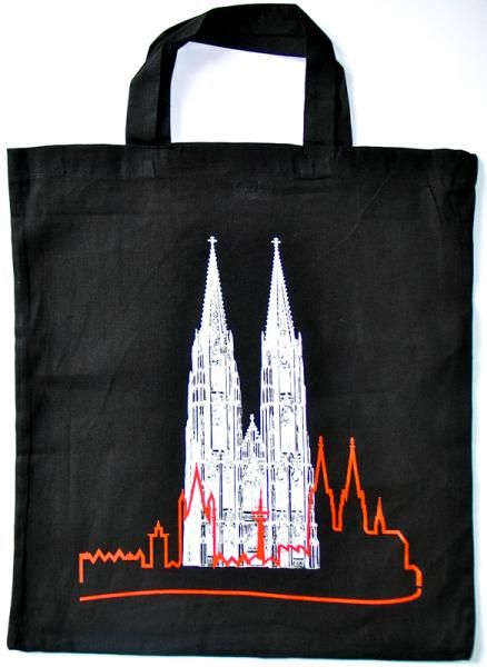 Produktbild: Baumwolltasche "Dom Skyline" schwarz
