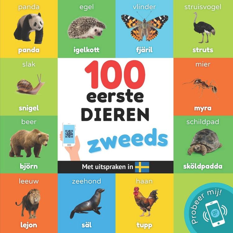 Produktbild: 100 eerste dieren in het zweeds