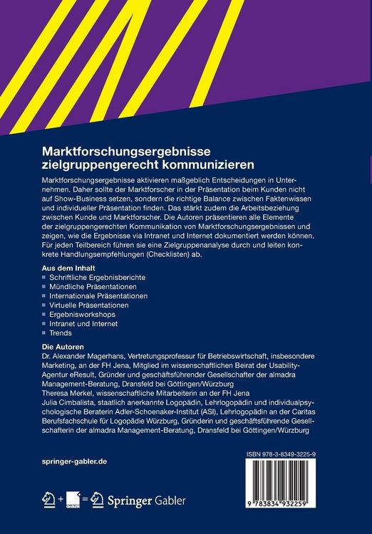 Produktbild: Marktforschungsergebnisse zielgruppengerecht kommunizieren