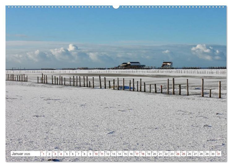 Produktbild: ST. PETER ORDING Strand und Meer (hochwertiger Premium Wandkalender 2026 DIN A2 quer), Kunstdruck in Hochglanz