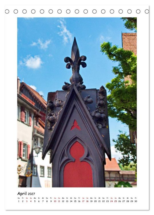 Produktbild: Wangen im Allg&auml;u und seine sch&ouml;nen Brunnen (Tischkalender 2027 DIN A5 hoch), CALVENDO Monatskalender