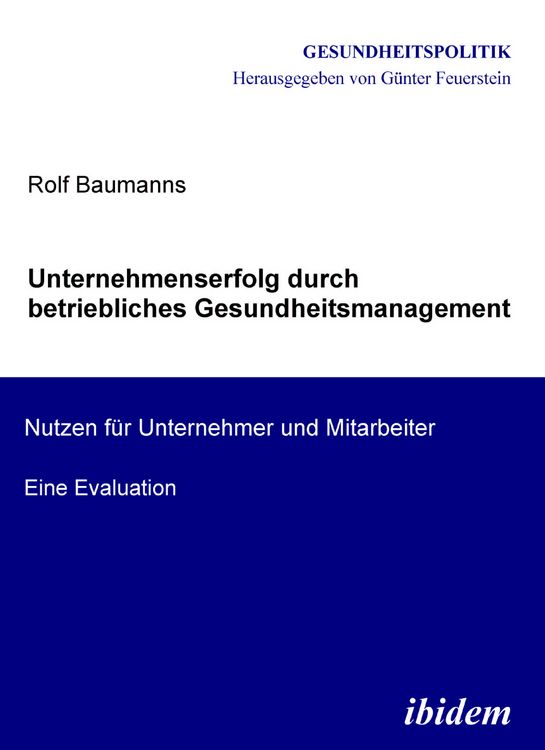 Produktbild: Unternehmenserfolg durch betriebliches Gesundheitsmanagement