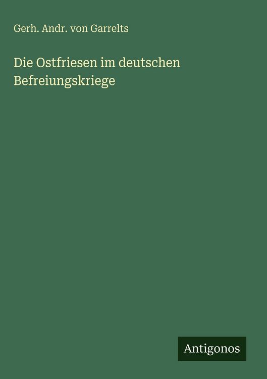 Produktbild: Die Ostfriesen im deutschen Befreiungskriege