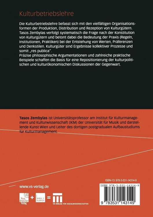 Produktbild: Kulturbetriebslehre