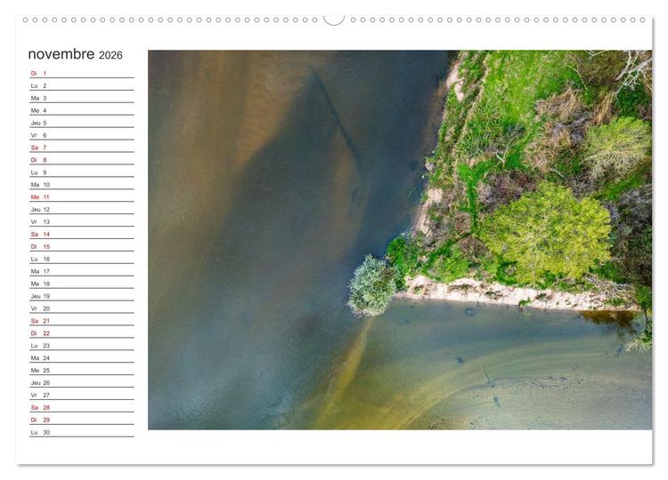 Produktbild: Les couleurs de l'Allier - Un affluent la Loire (Calendrier mural 2026 DIN A2 vertical) calendrier de bureau