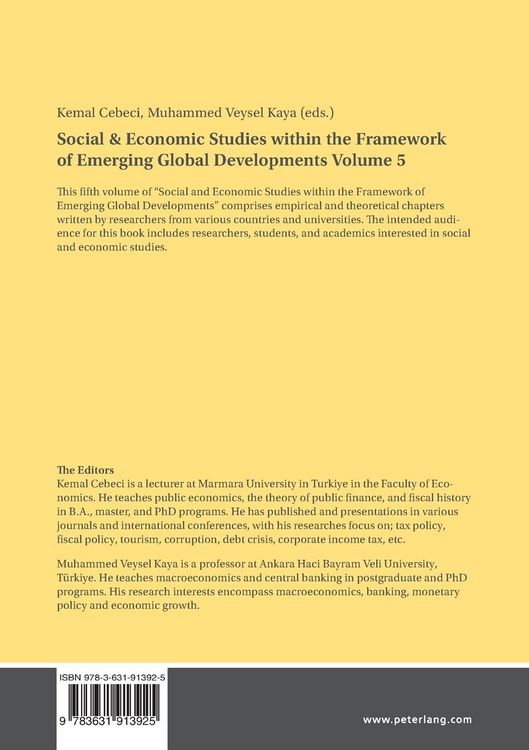 Produktbild: Social & Economic Studies within the Framework of Emerging Global Developments - Volume 5