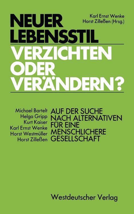 Produktbild: Neuer Lebensstil - verzichten oder ver&auml;ndern?