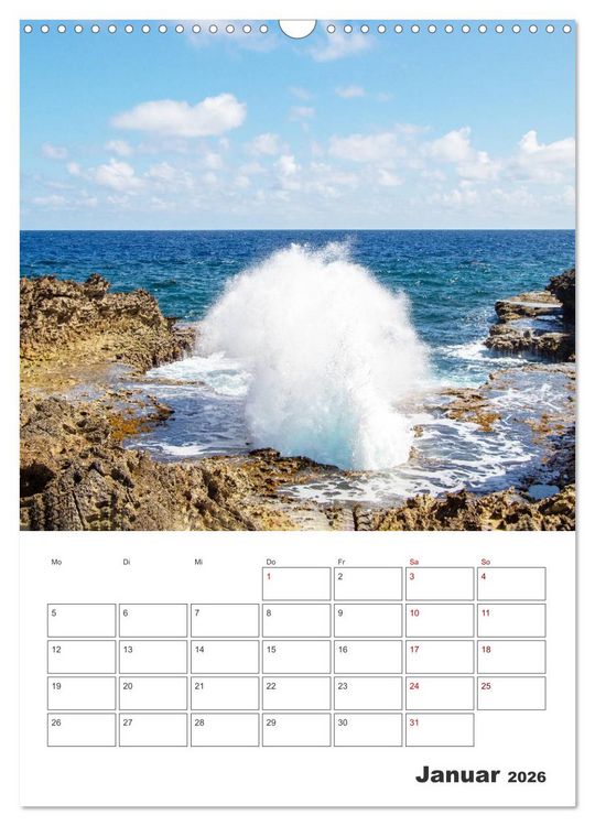 Produktbild: Curacao - Terminplaner (Wandkalender 2026 DIN A3 hoch), CALVENDO Monatskalender