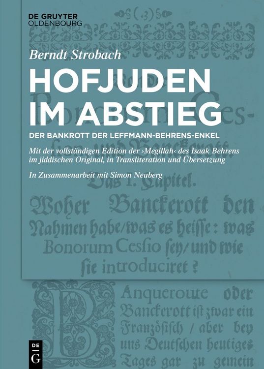 Produktbild: Hofjuden im Abstieg: Der Bankrott der Leffmann-Behrens-Enkel