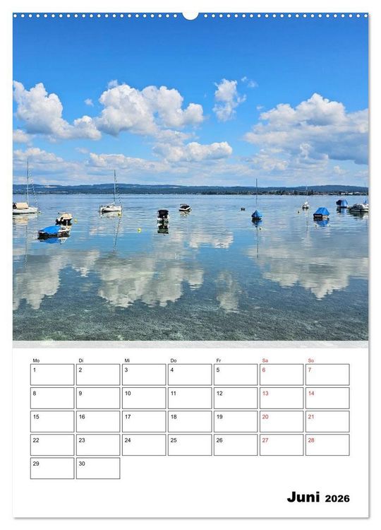Produktbild: Bodenseeradweg - Auf dem Bodensee durch 3 L&auml;nder (Wandkalender 2026 DIN A2 hoch), CALVENDO Monatskalender