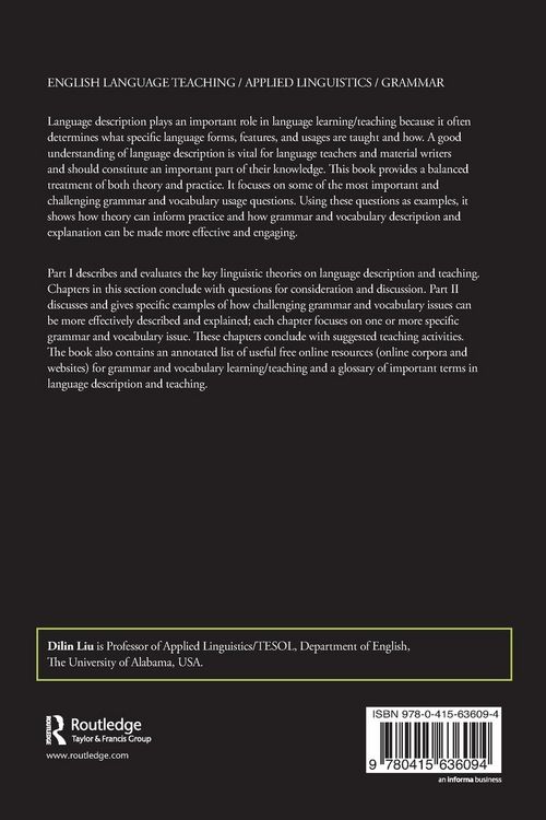 Produktbild: Describing and Explaining Grammar and Vocabulary in ELT