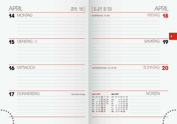 Produktbild: BRUNNEN 1073115017 Taschenkalender Mod. 731 2027 "Tropical" A6, Karton