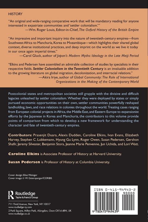 Produktbild: Settler Colonialism in the Twentieth Century