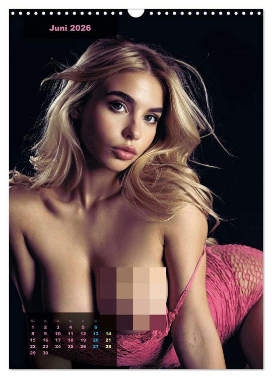 Produktbild: Blonde Girls typisch pink (Wandkalender 2026 DIN A3 hoch), CALVENDO Monatskalender
