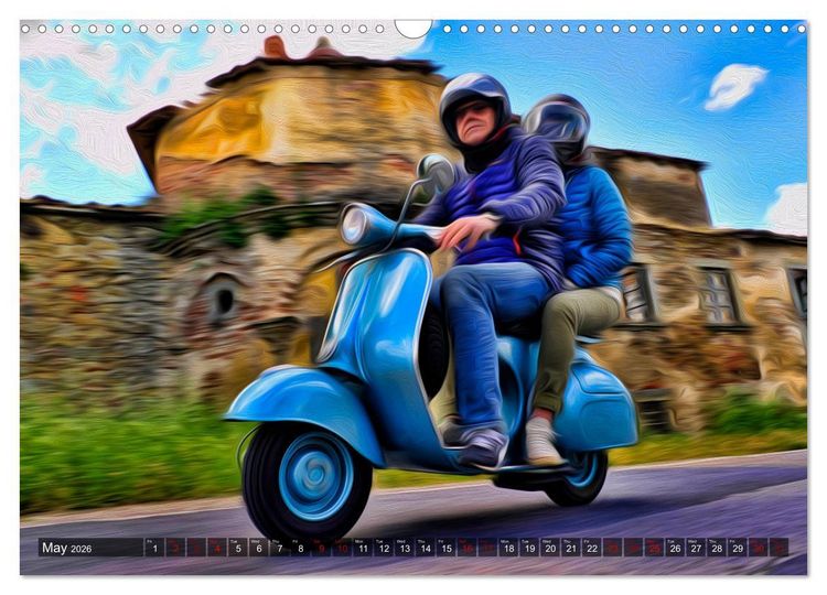 Produktbild: Low-angle shots of scooters (Wall Calendar 2026 DIN A3 landscape), CALVENDO 12 Month Wall Calendar
