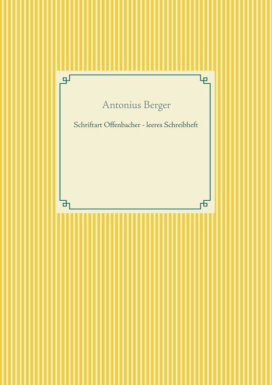 Produktbild: Schriftart Offenbacher - leeres Schreibheft