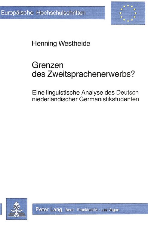 Produktbild: Grenzen des Zweitsprachenerwerbs?