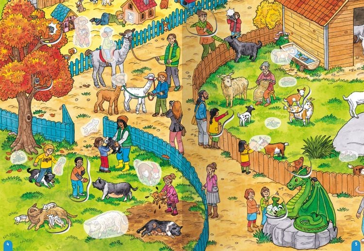 Produktbild: Wimmeln, R&auml;tseln, Stickern: Tiere