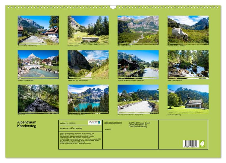 Produktbild: Alpentraum Kandersteg (Wandkalender 2026 DIN A2 quer), CALVENDO Monatskalender