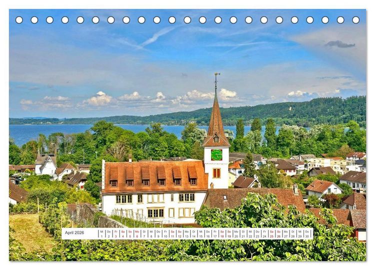 Produktbild: Berge und Seen der Schweiz - Mit dem Wohnmobil durch die Schweiz (Tischkalender 2026 DIN A5 quer), CALVENDO Monatskalender