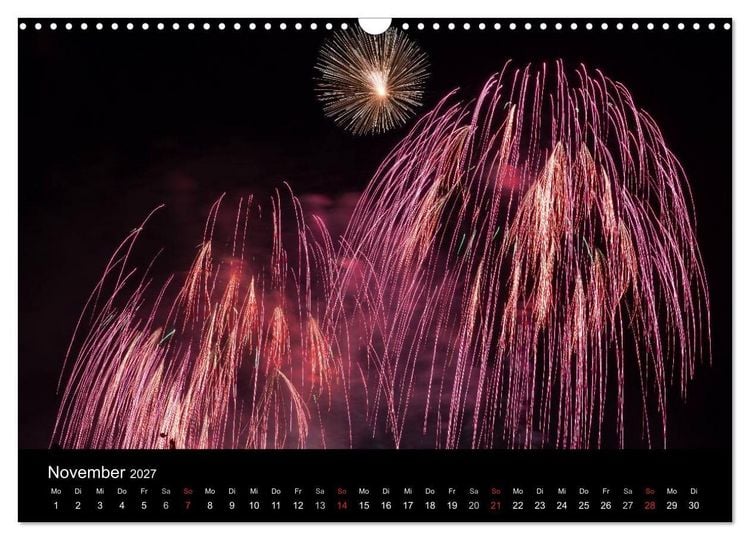 Produktbild: Feuerwerk (Wandkalender 2027 DIN A3 quer), CALVENDO Monatskalender