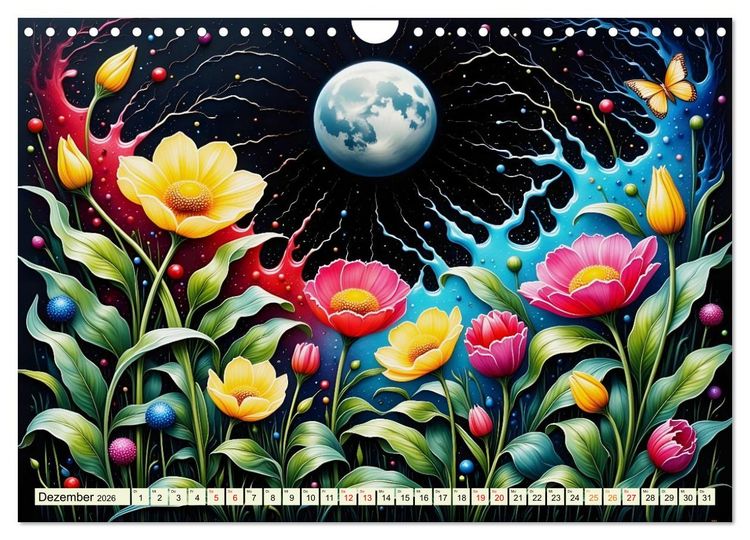 Produktbild: N&auml;chtliche Bl&uuml;tenzauber (Wandkalender 2026 DIN A4 quer), CALVENDO Monatskalender