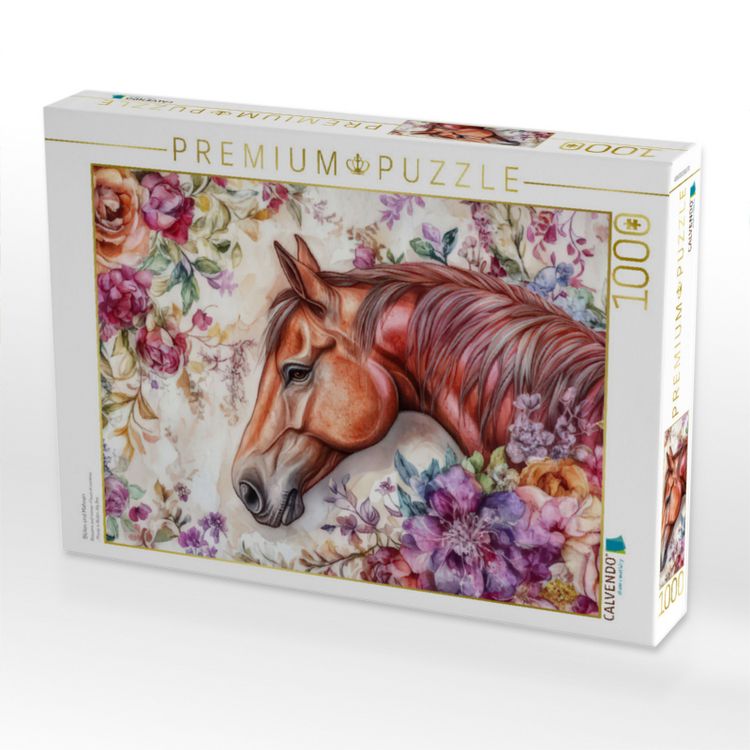 Produktbild: CALVENDO Puzzle Bl&uuml;ten und M&auml;hnen | 1000 Teile Lege-Gr&ouml;&szlig;e 64x48cm Foto-Puzzle f&uuml;r gl&uuml;ckliche Stunden