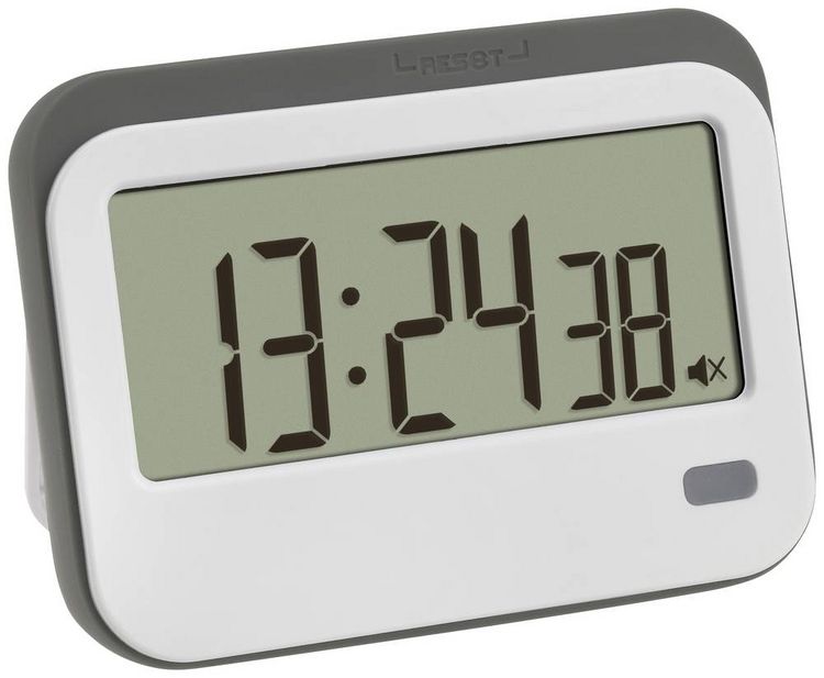 Produktbild: TFA Dostmann Digitaler Timer mit Stoppuhr und Wecker Timer Wei&szlig;, Grau digital