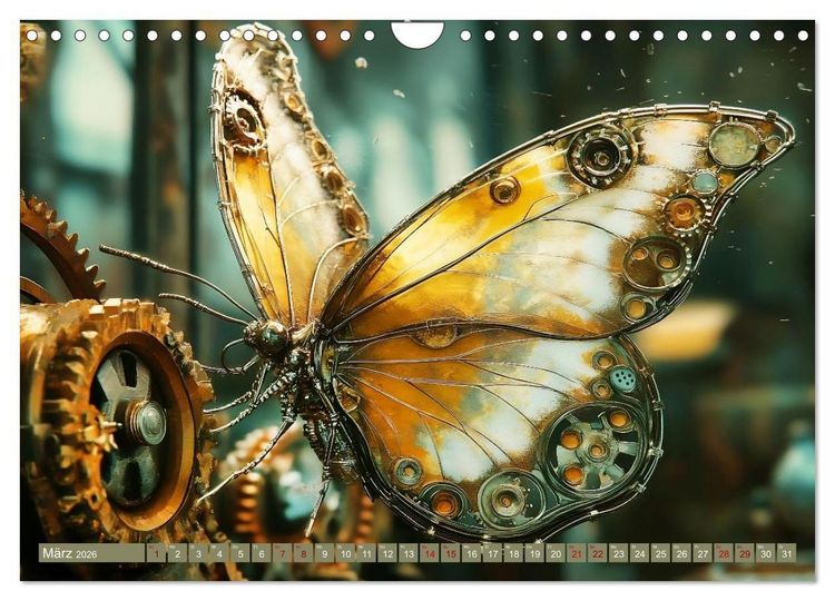 Produktbild: Die fantastische Welt der Steampunk-Insekten (Wandkalender 2026 DIN A4 quer), CALVENDO Monatskalender