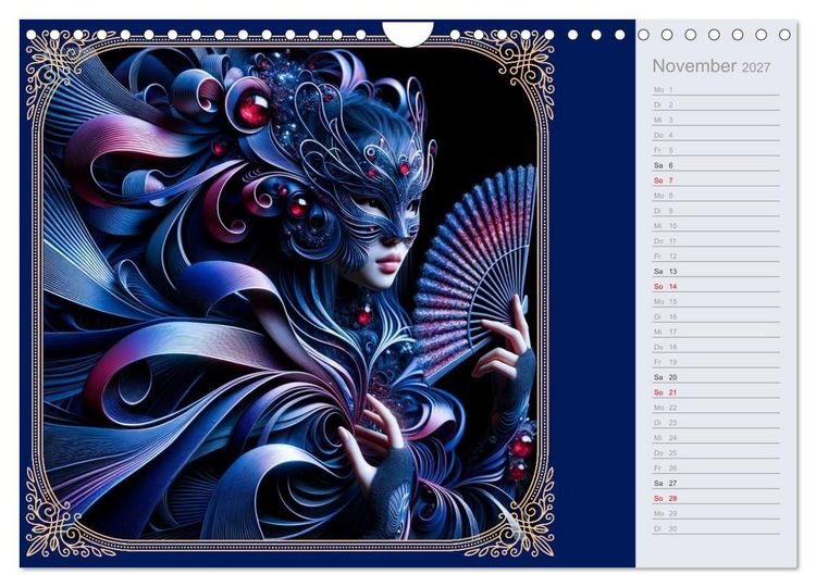 Produktbild: Gesichter als Leinwand (Wandkalender 2027 DIN A4 quer), CALVENDO Monatskalender