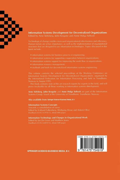 Produktbild: Information Systems Development for Decentralized Organizations