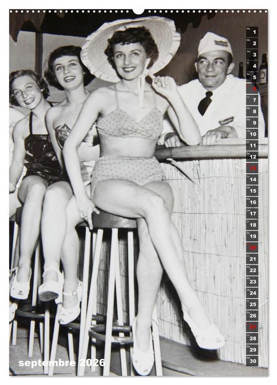 Produktbild: Deux mannequins des ann&eacute;es 1950 - Les jumelles Thea et Helga (Calendrier mural 2026 DIN A2 horizontal) calendrier de bureau