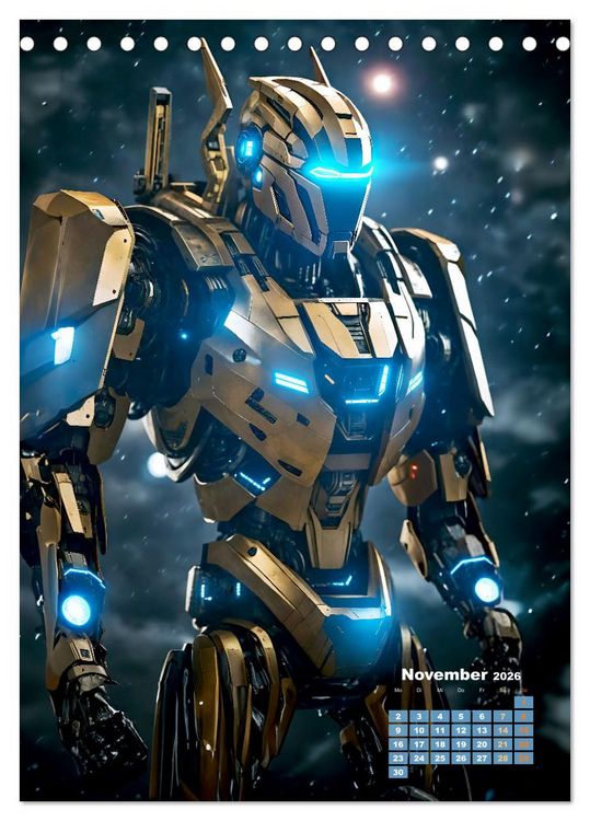 Produktbild: Roboter Nachtwache (Tischkalender 2026 DIN A5 hoch), CALVENDO Monatskalender