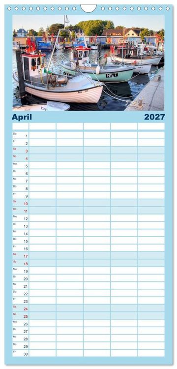 Produktbild: Familienplaner 2027 - Timmendorfer Strand mit 5 Spalten (Wandkalender, 21 x 45 cm) CALVENDO