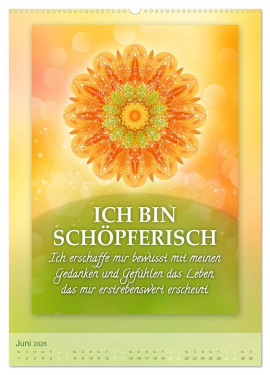 Produktbild: ICH BIN Licht und Liebe - Kalender (Wandkalender 2026 DIN A2 hoch), CALVENDO Monatskalender