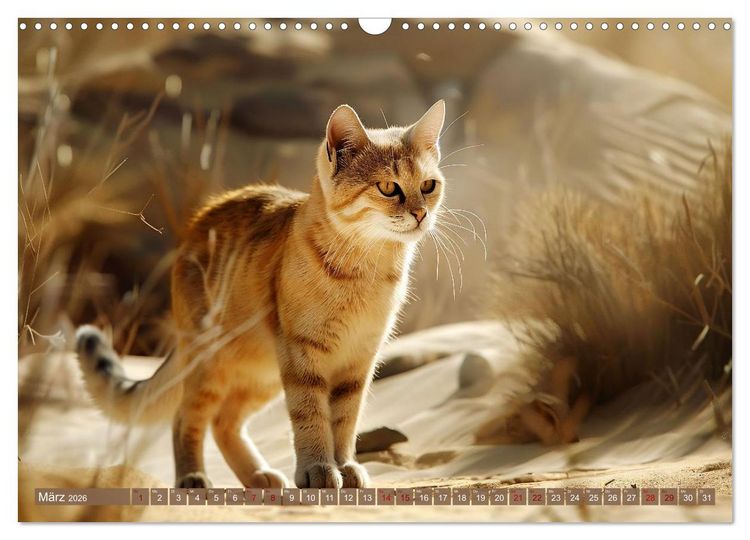 Produktbild: Wenn die wilden Katzen leise durch ihr Revier streifen (Wandkalender 2026 DIN A3 quer), CALVENDO Monatskalender