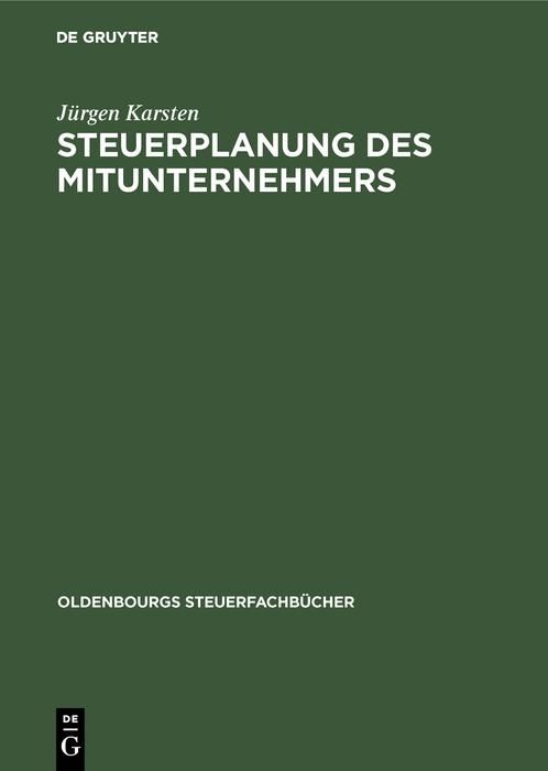 Produktbild: Steuerplanung des Mitunternehmers