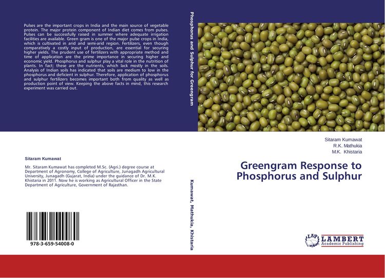 Produktbild: Greengram Response to Phosphorus and Sulphur
