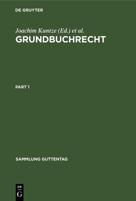 Produktbild: Grundbuchrecht