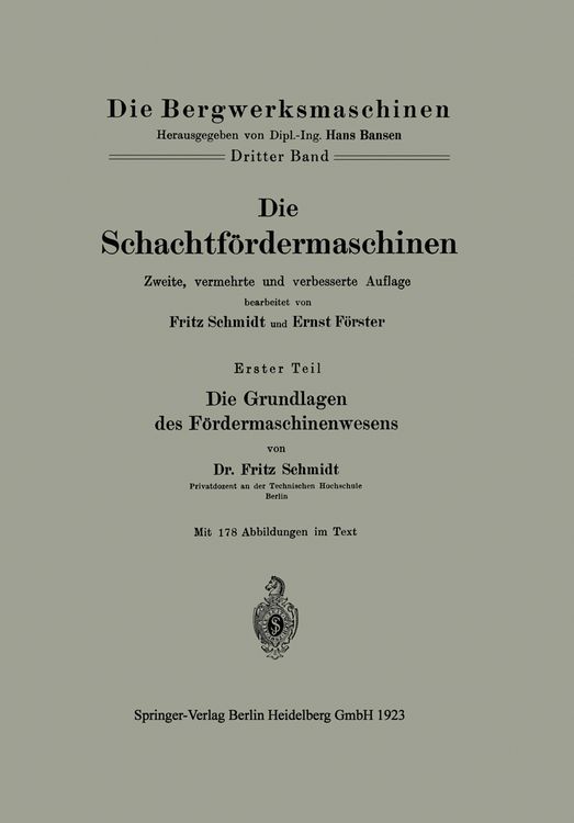 Produktbild: Die Schachtf&ouml;rdermaschinen