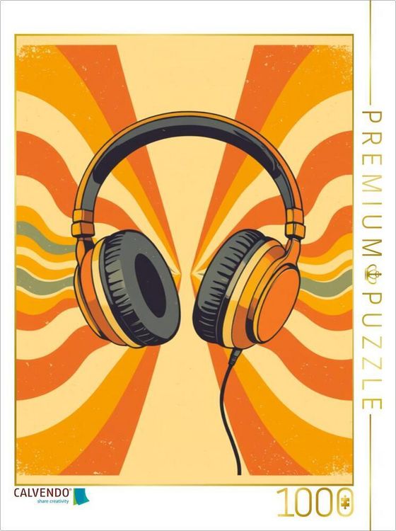 Produktbild: CALVENDO Puzzle Funky Headphones | 1000 Teile Lege-Gr&ouml;&szlig;e 64x48cm Foto-Puzzle f&uuml;r gl&uuml;ckliche Stunden