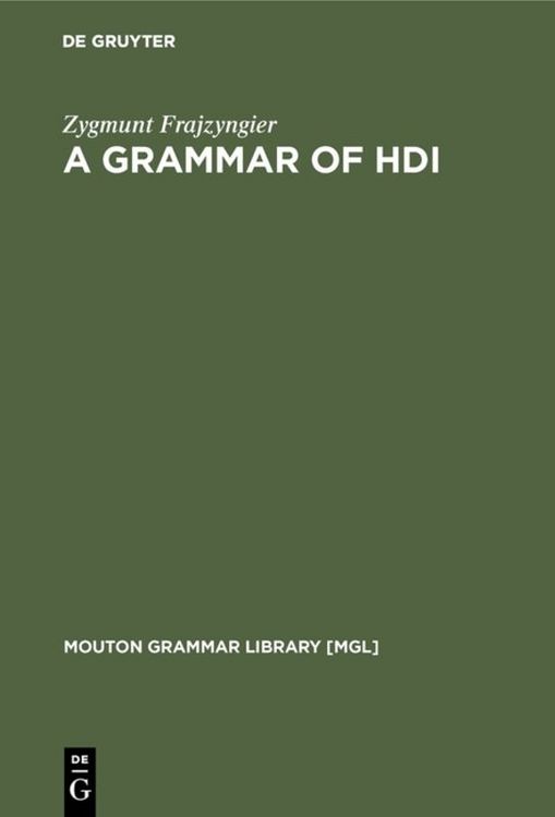 Produktbild: A Grammar of Hdi