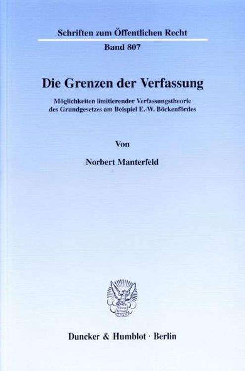 Produktbild: Die Grenzen der Verfassung.
